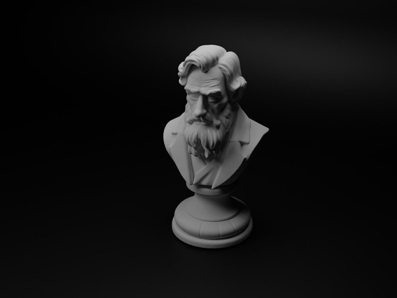 Storyteller Bust Chess 3D print model_1