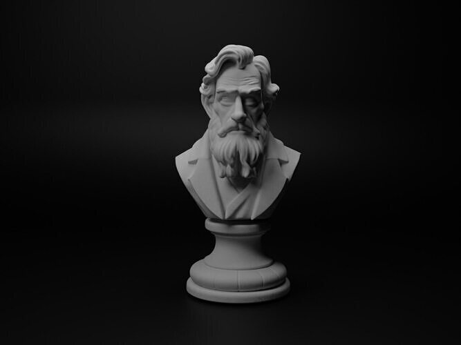 Storyteller Bust Chess 3D print model