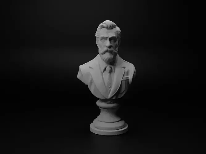 Strategist Bust Chess 3D print model