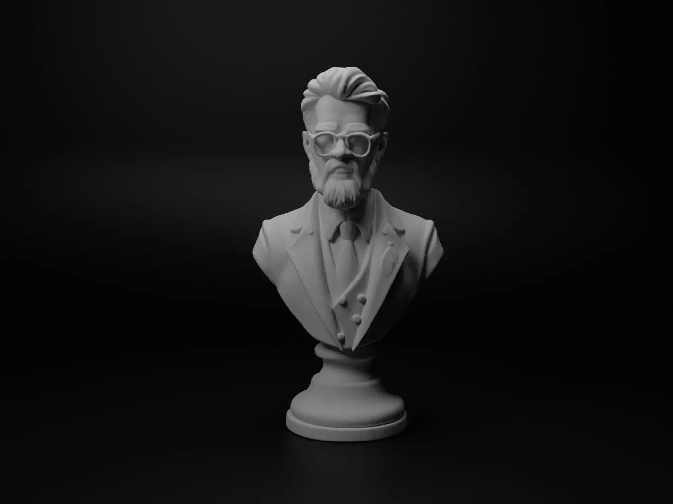 Tech Expert Bust Chess 3D print model