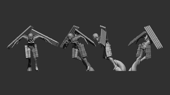 Mikasa Sculpt from Attack on Titan 3D print model