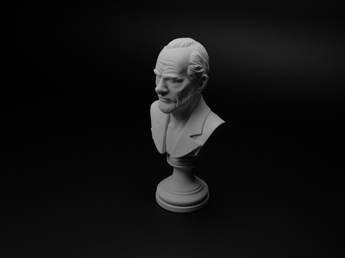 Voyager Bust Chess 3D print model_1