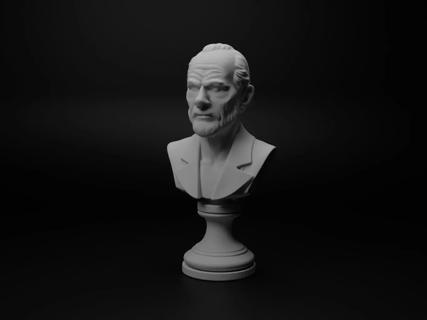 Voyager Bust Chess 3D print model_0