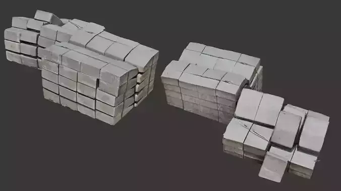 Stacked Concrete Bricks