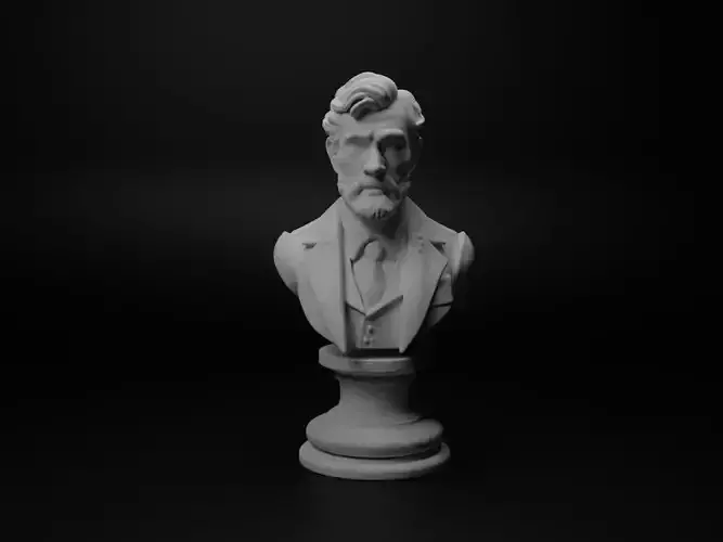 Writer Bust Chess 3D print model