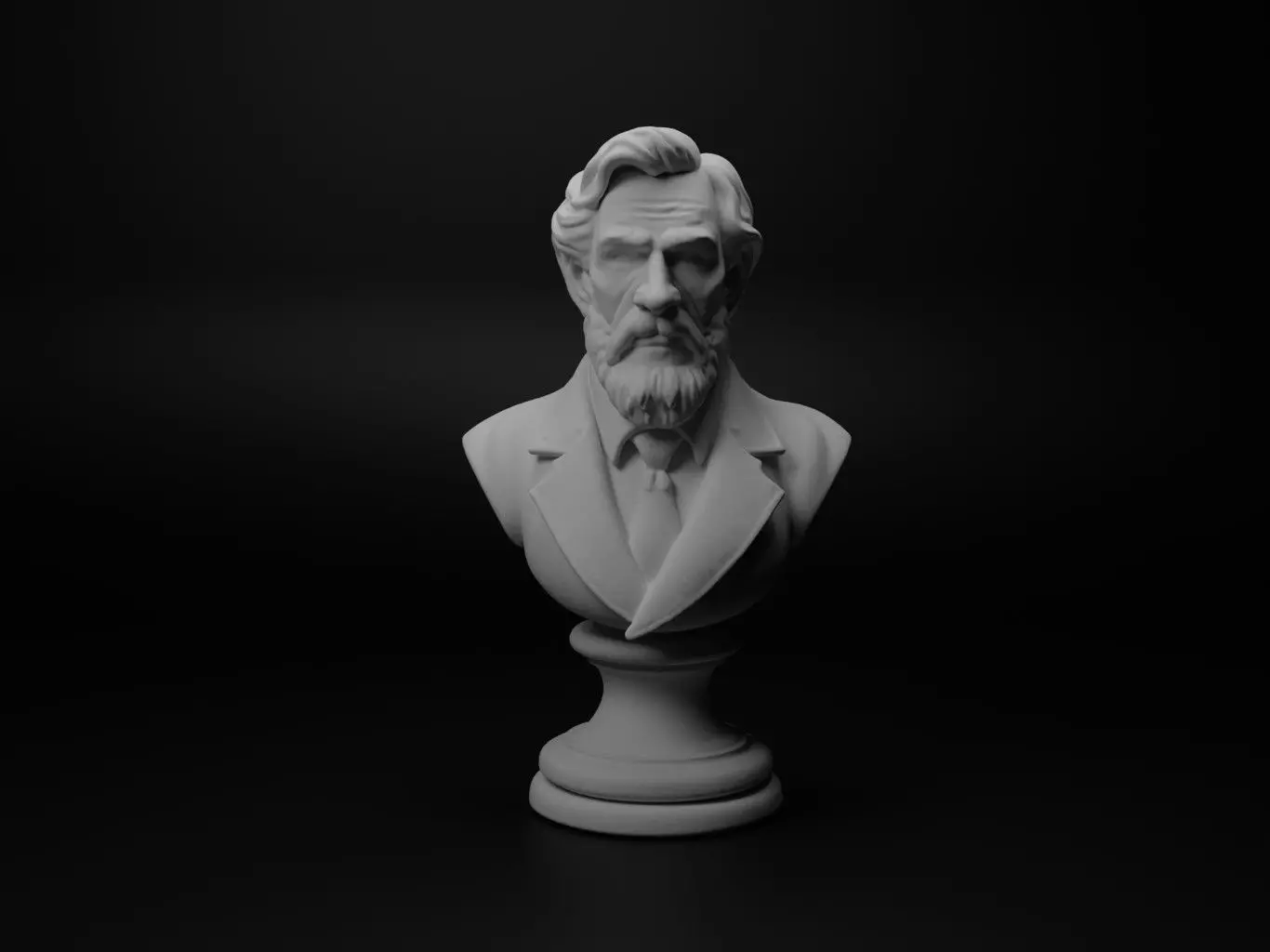 Writer Bust Chess 3D print model