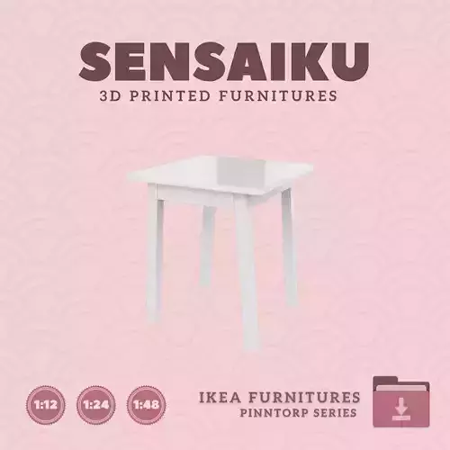 PINNTORP Table V2 for Miniature Dollhouse - IKEA - 3D Print 