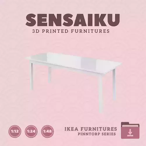 PINNTORP Table V3 72 inch for Mini Dollhouse - IKEA - 3D Print