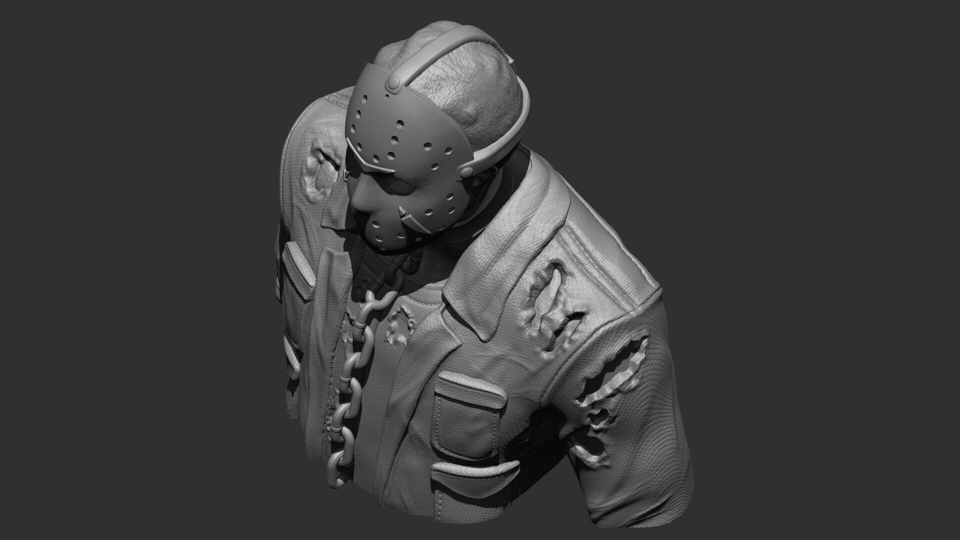 Jason Vorhees Bust 3D print model_3