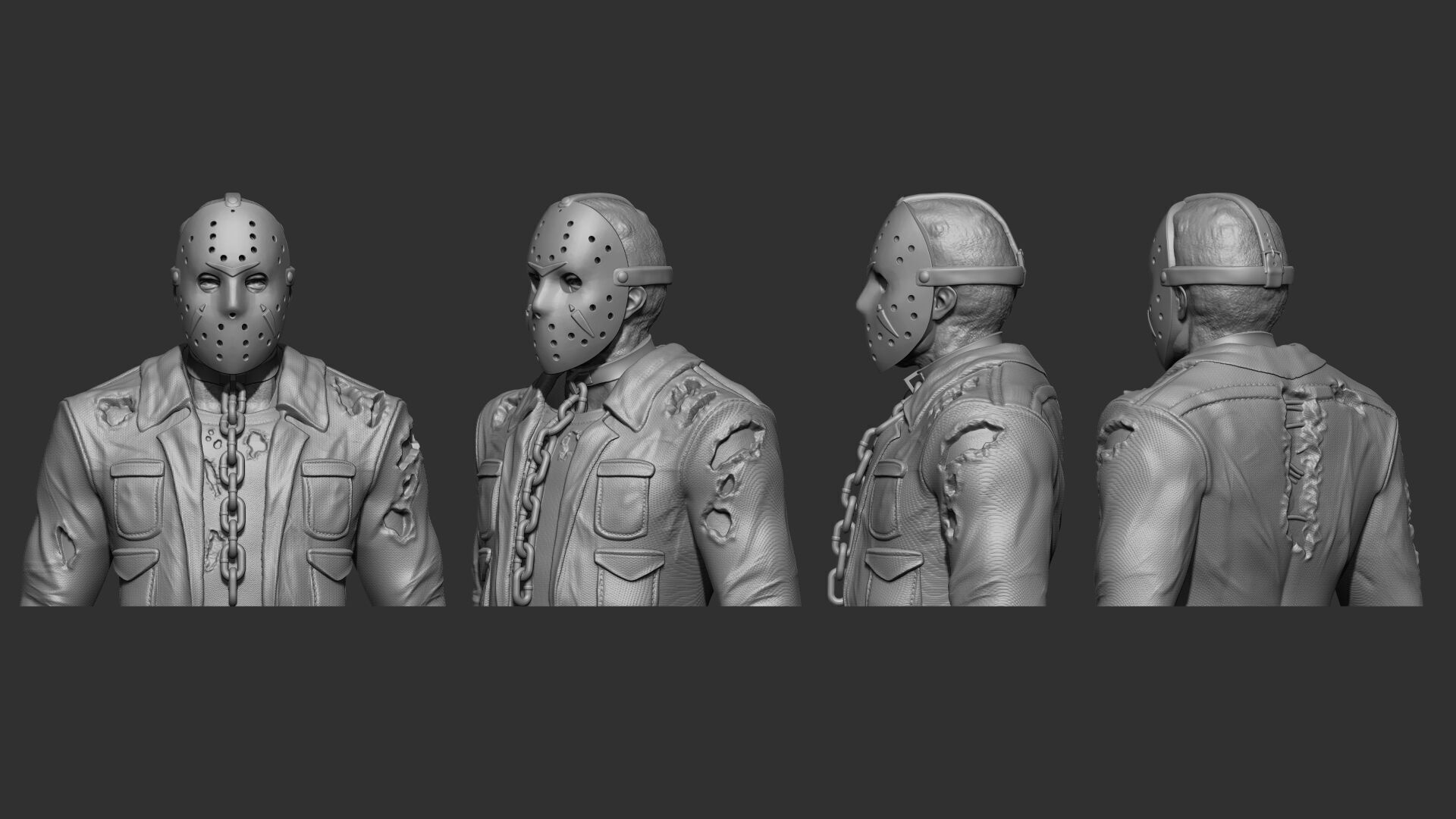 Jason Vorhees Bust 3D print model_4
