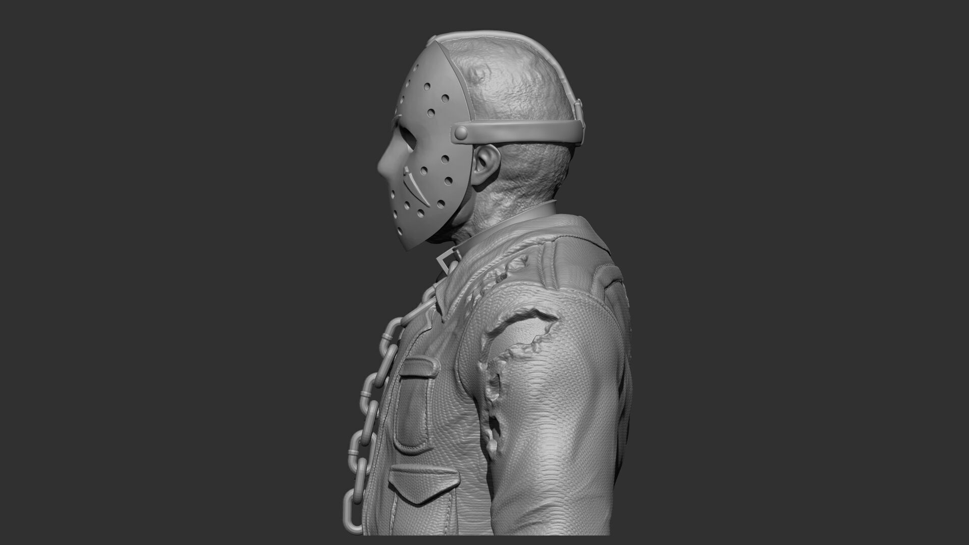 Jason Vorhees Bust 3D print model_2