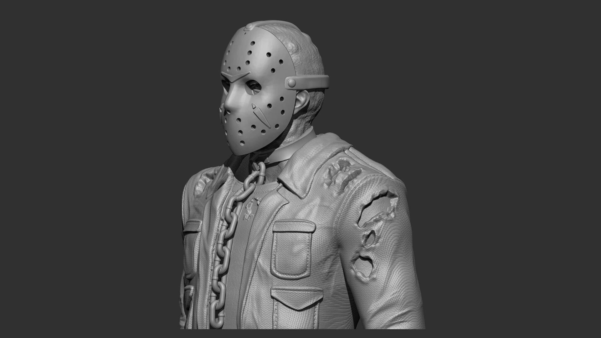 Jason Vorhees Bust 3D print model_1