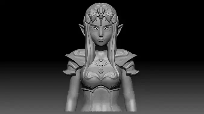 Princess Zelda Bust 3D print model