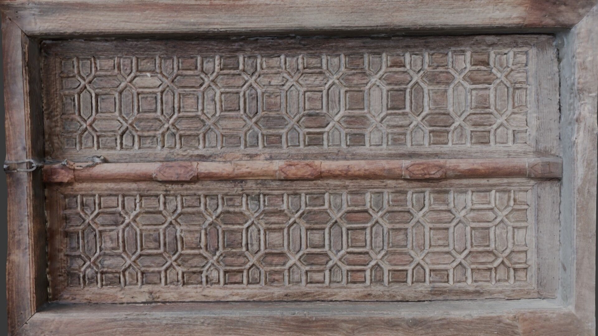 Antique Wooden Door 3D Scan Low-poly 3D model_6