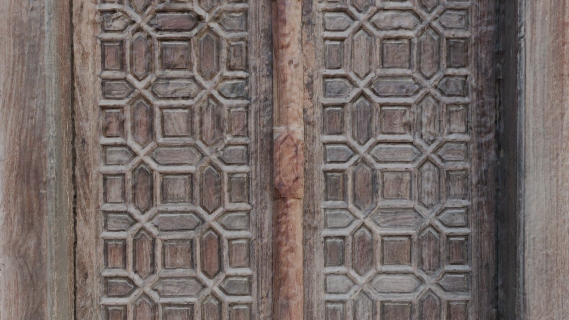 Antique Wooden Door 3D Scan Low-poly 3D model_3