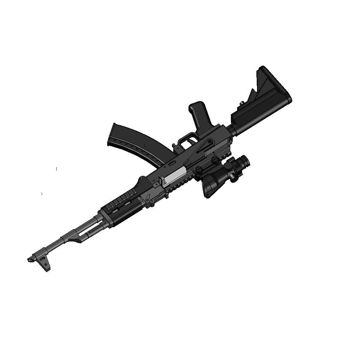 AK TACTICAL MINIATURE 3D print model_1