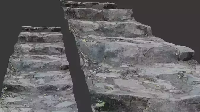 Old Stone Staircase 3D Scan