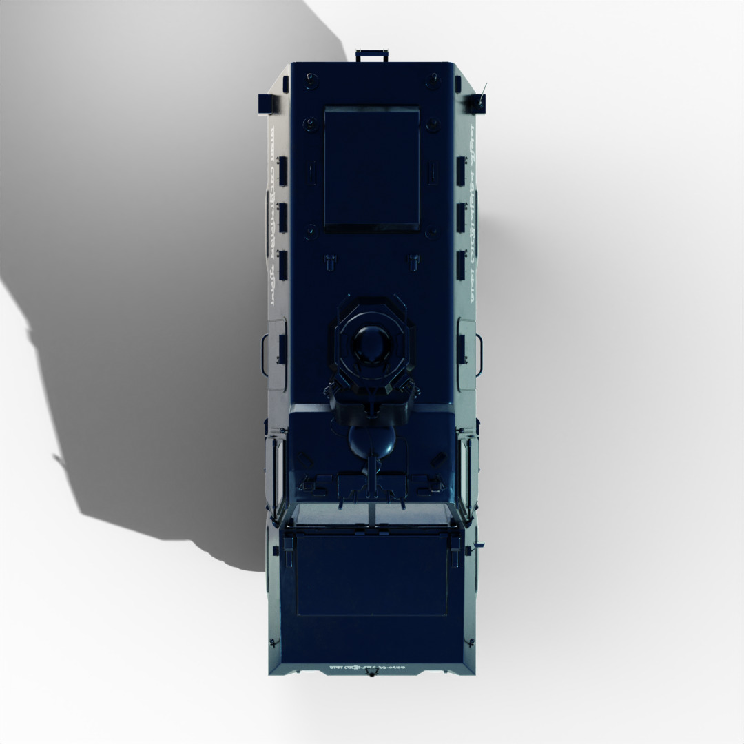 Bangladeshi Police Van Car 3D model_9
