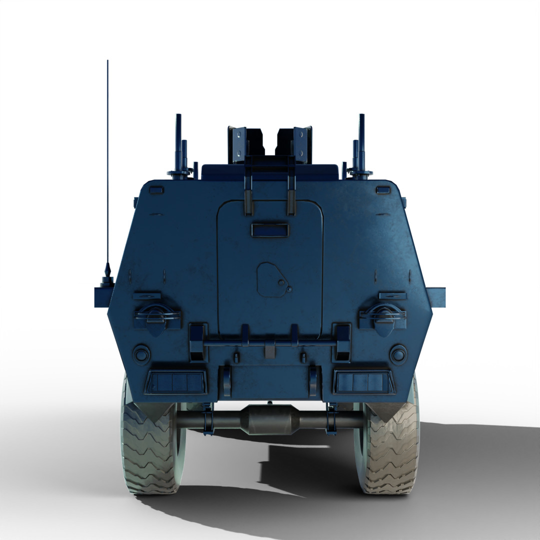 Bangladeshi Police Van Car 3D model_5