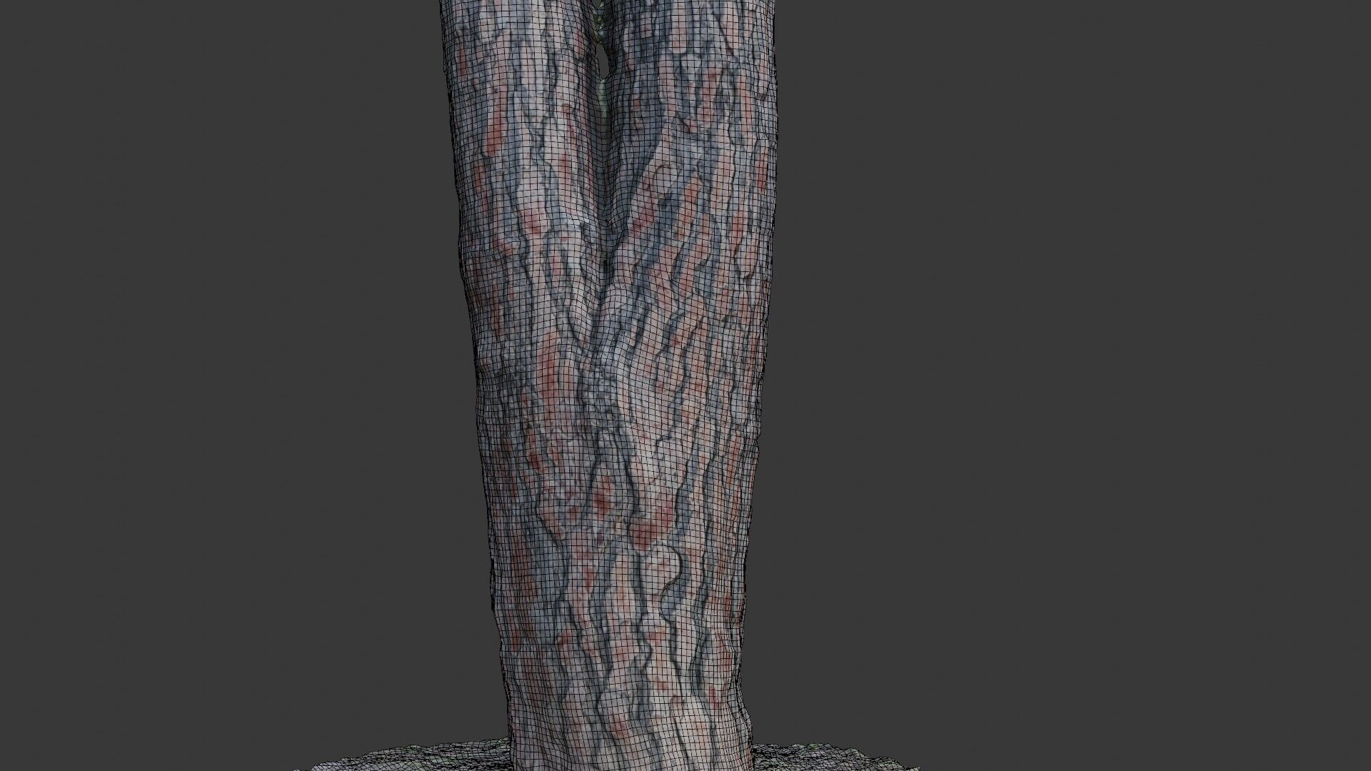 Split Pine Tree Trunk 3D Scan Low-poly 3D model_2