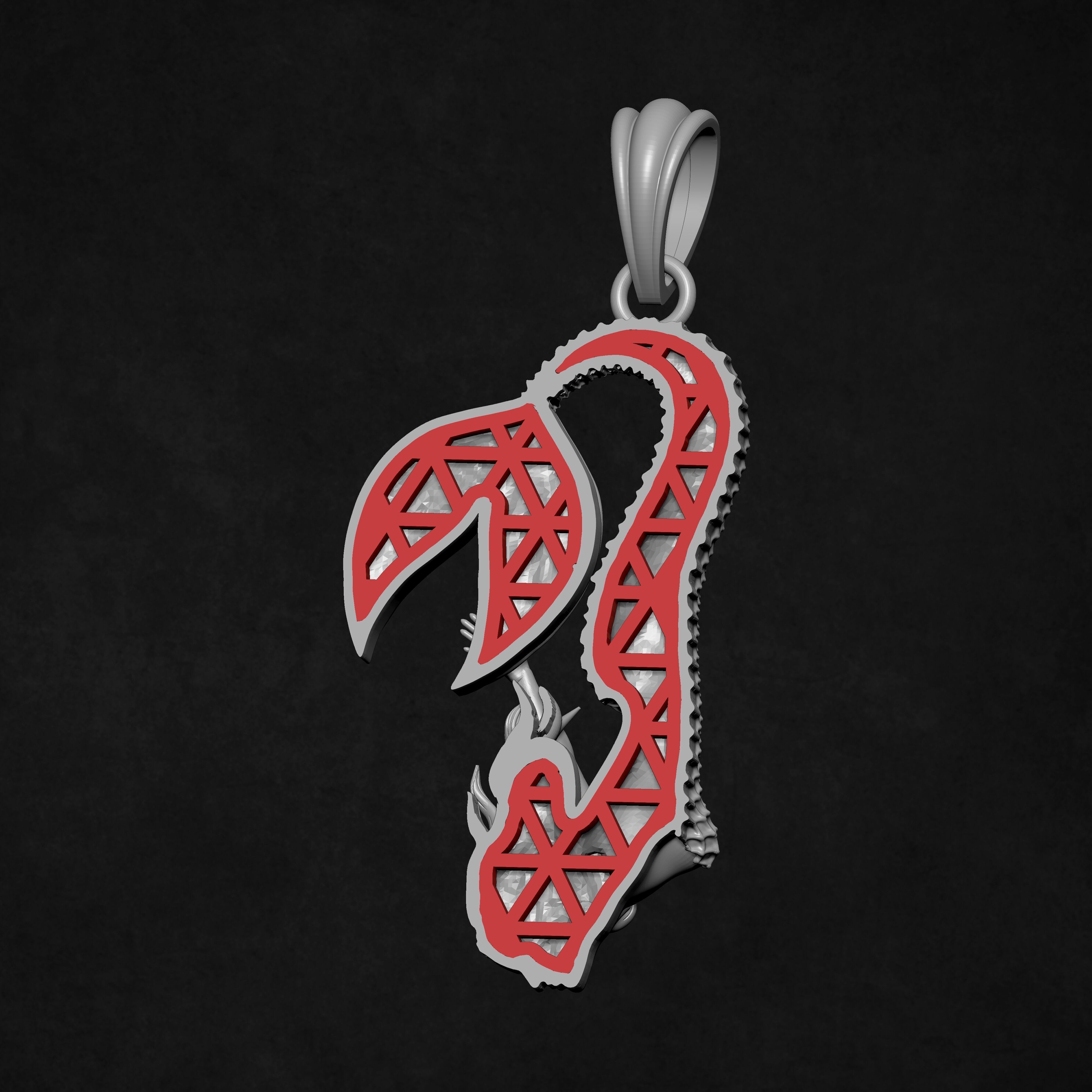 Jalpari Pendant 3D print model_3