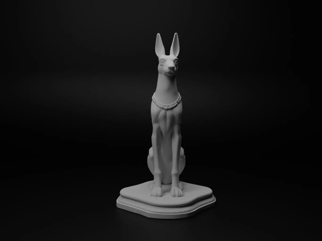 Anubis Bust Chess 3D print model_0