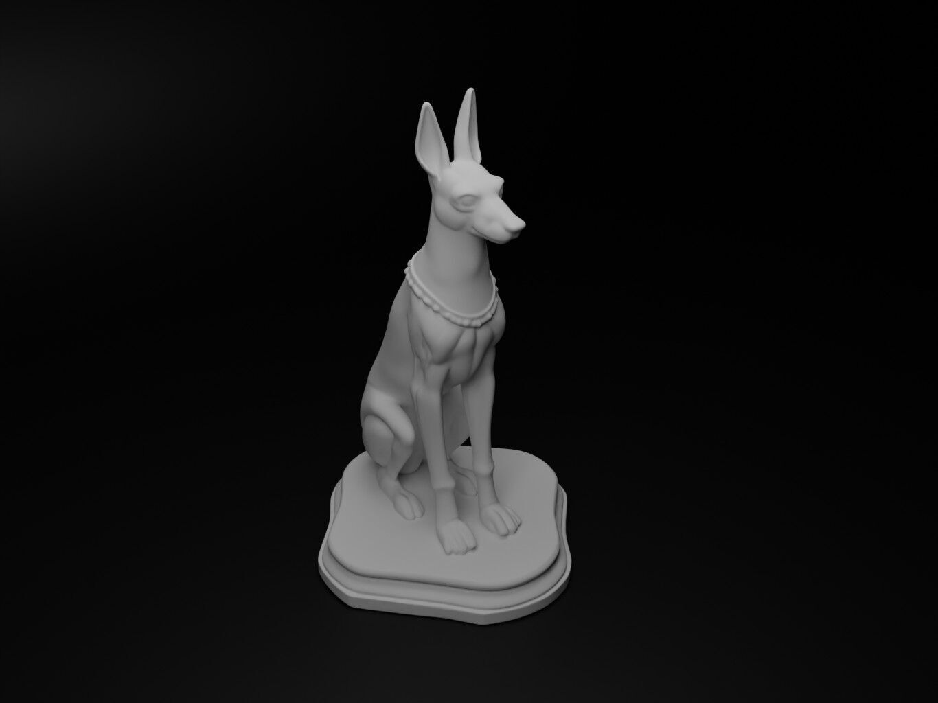 Anubis Bust Chess 3D print model_2