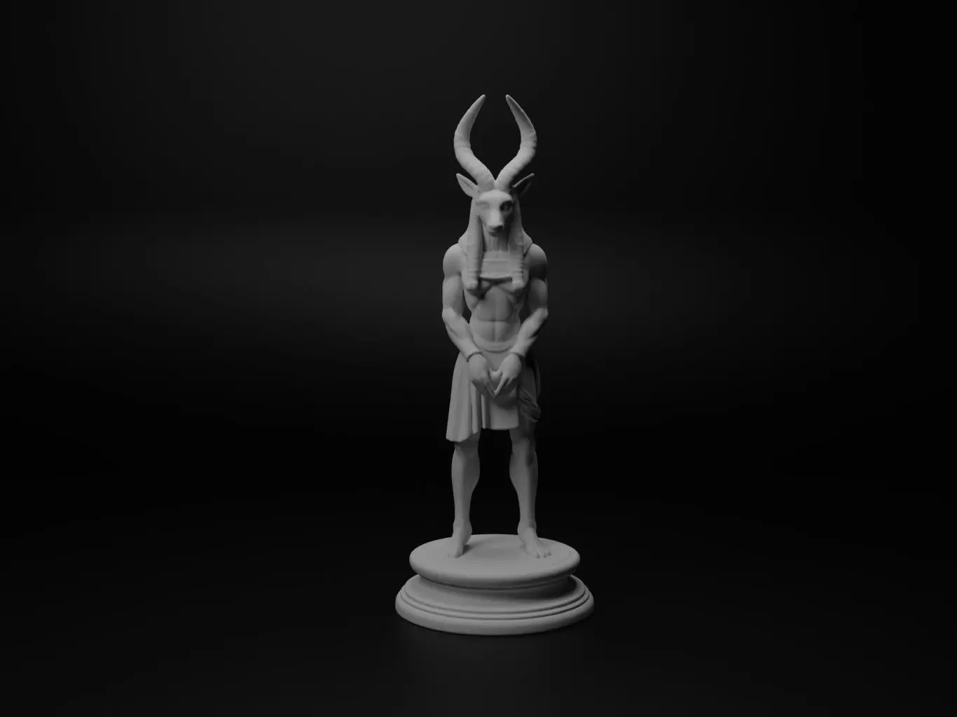 Anubis Bust Chess 3D print model