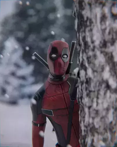 Dead Pool Mid Poly 3d Model Low-poly 3D model