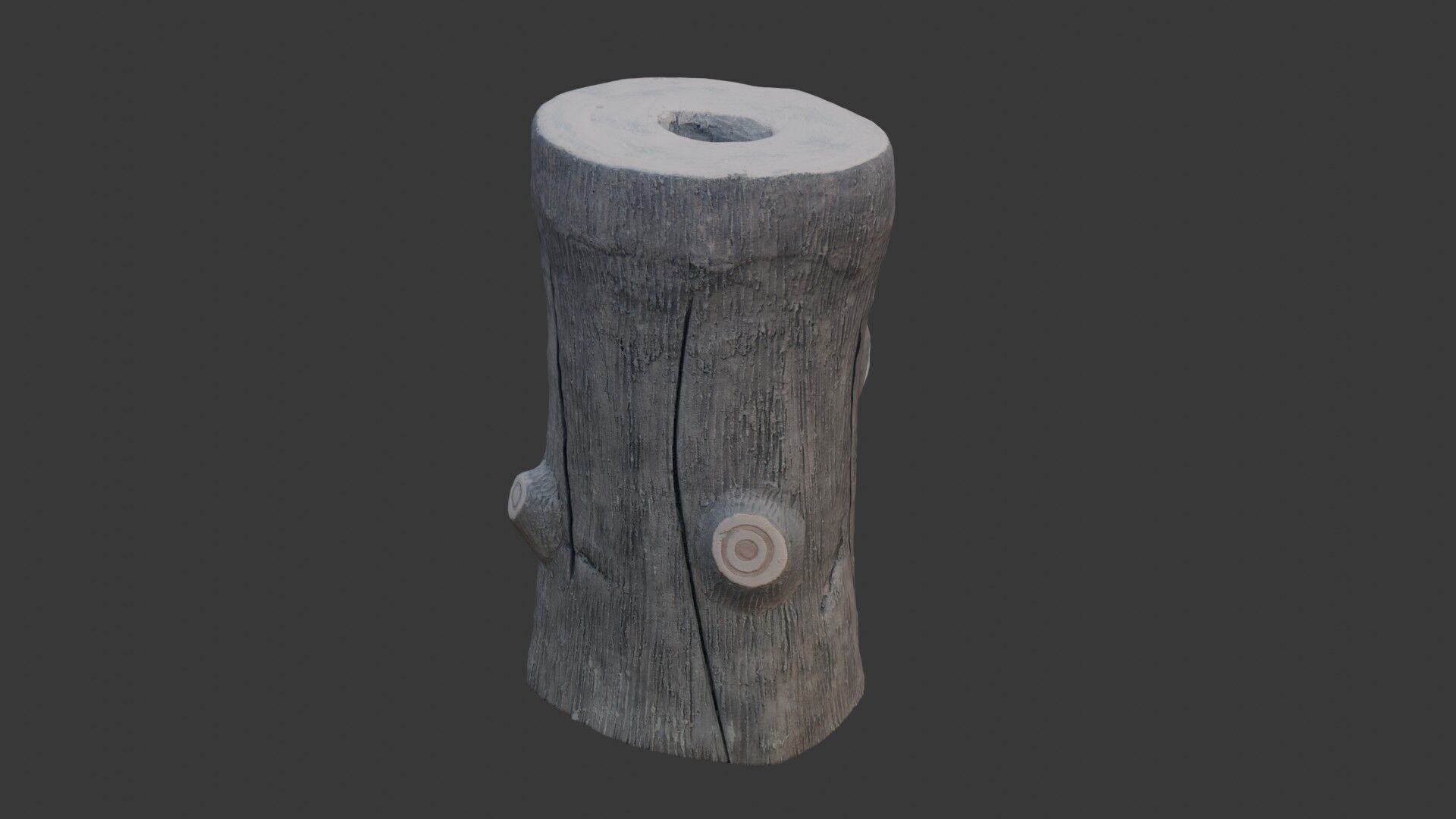 Weathered Tree Stump Scan Low-poly 3D model_4