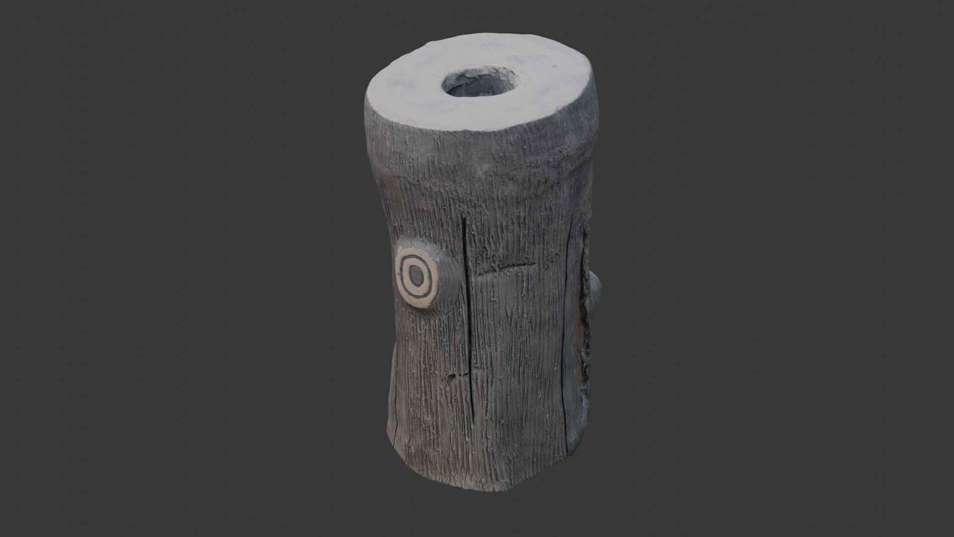 Weathered Tree Stump Scan Low-poly 3D model_7