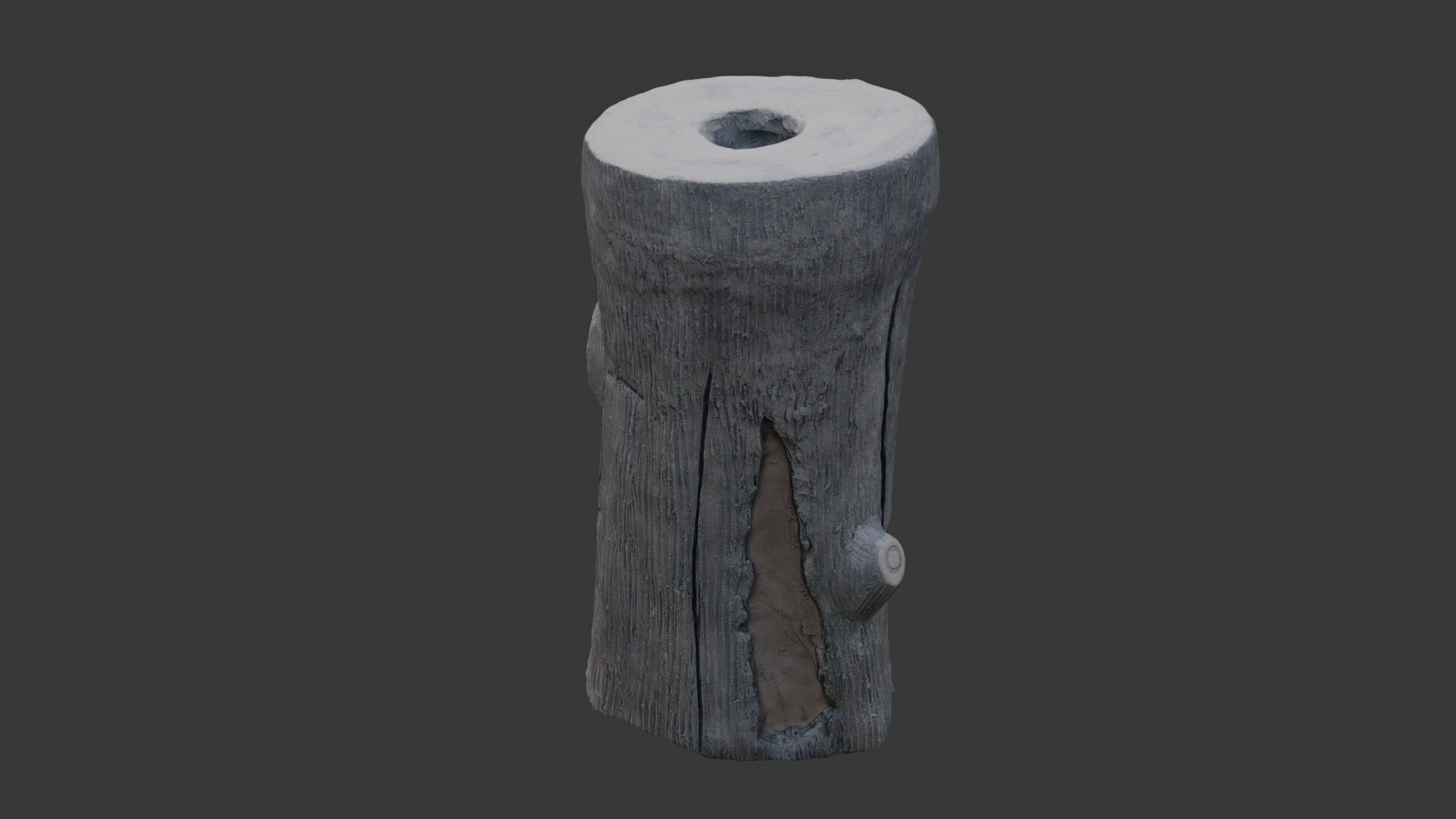 Weathered Tree Stump Scan Low-poly 3D model_6