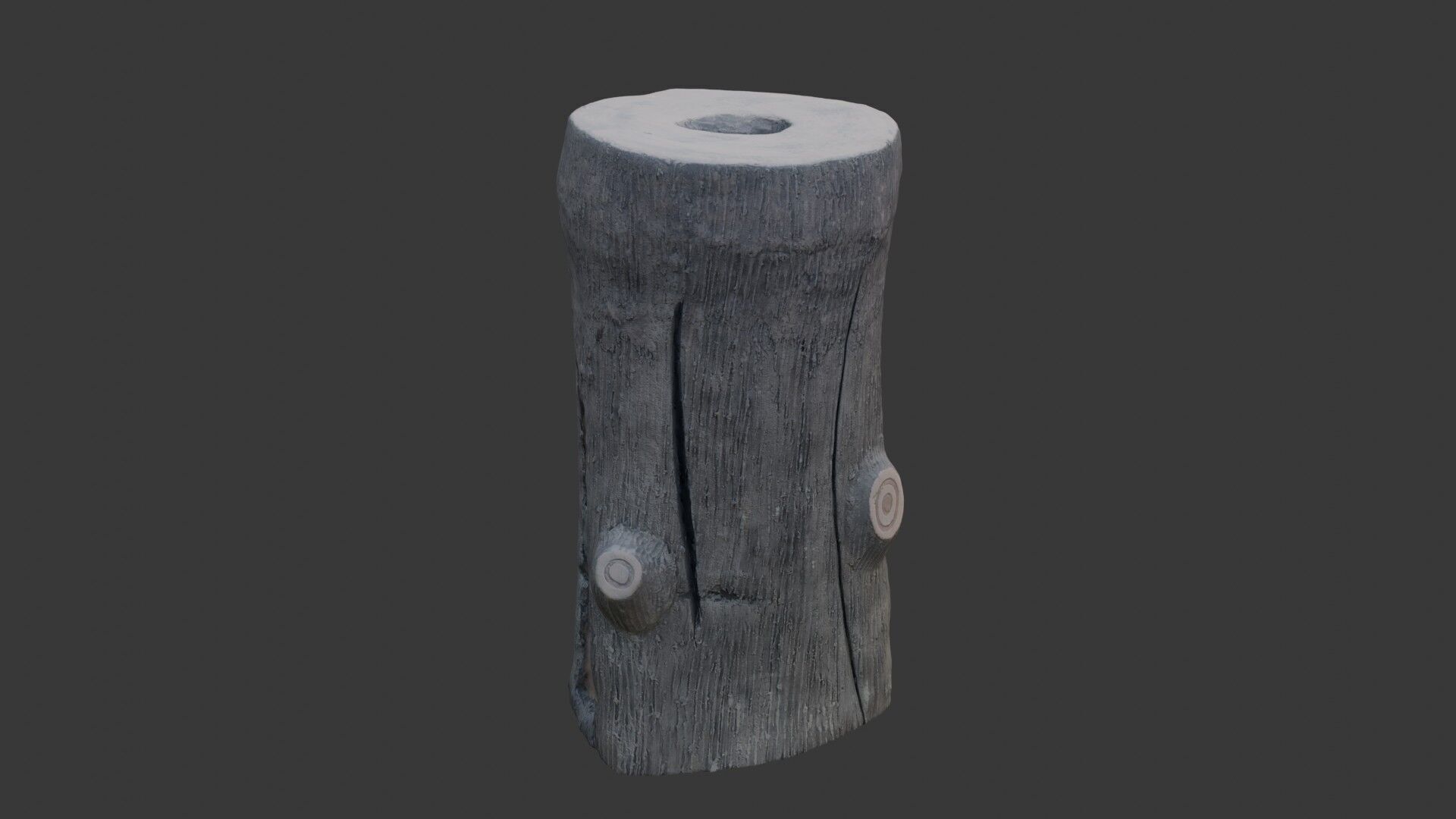 Weathered Tree Stump Scan Low-poly 3D model_5