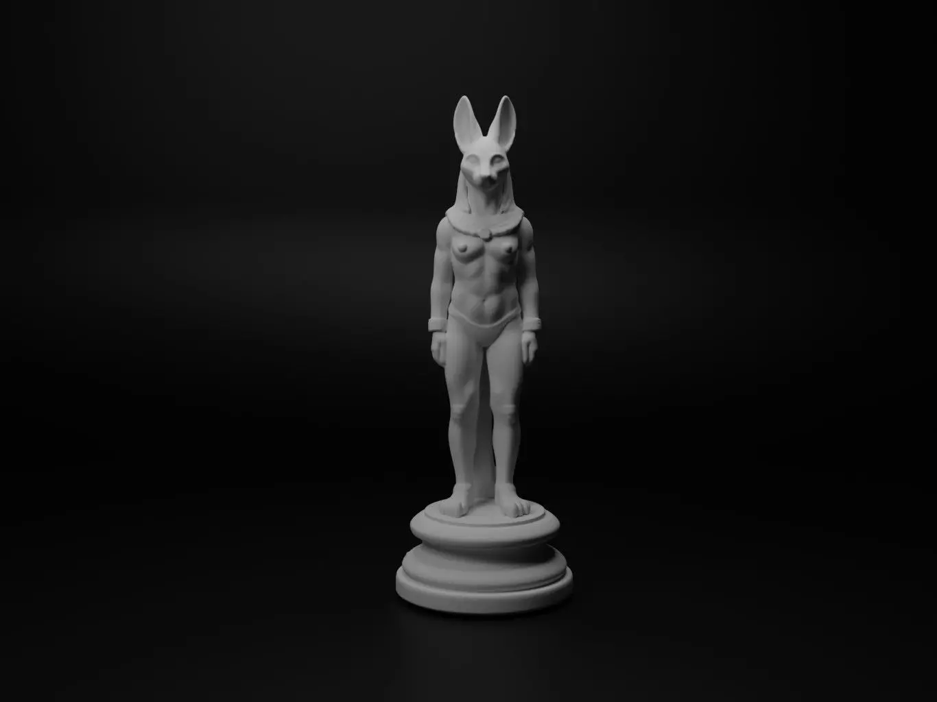 Bastet Bust Chess 3D print model