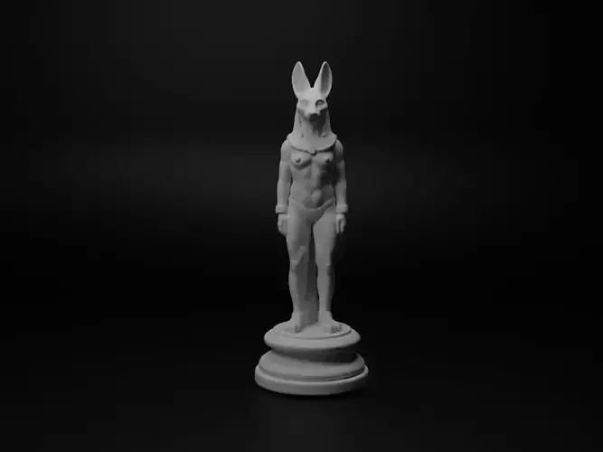 Bastet Bust Chess 3D print model