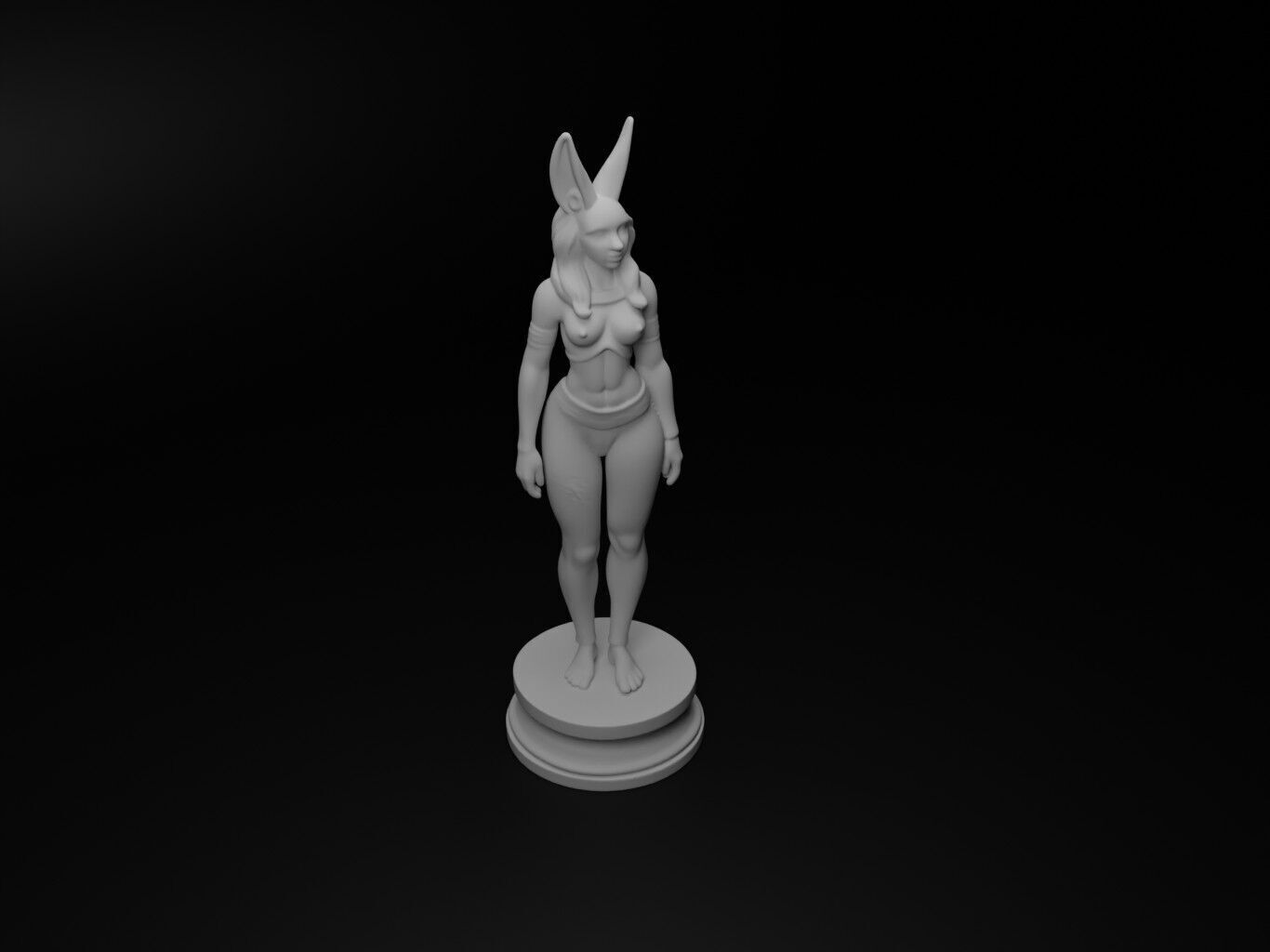 Bastet Bust Chess 3D print model_2