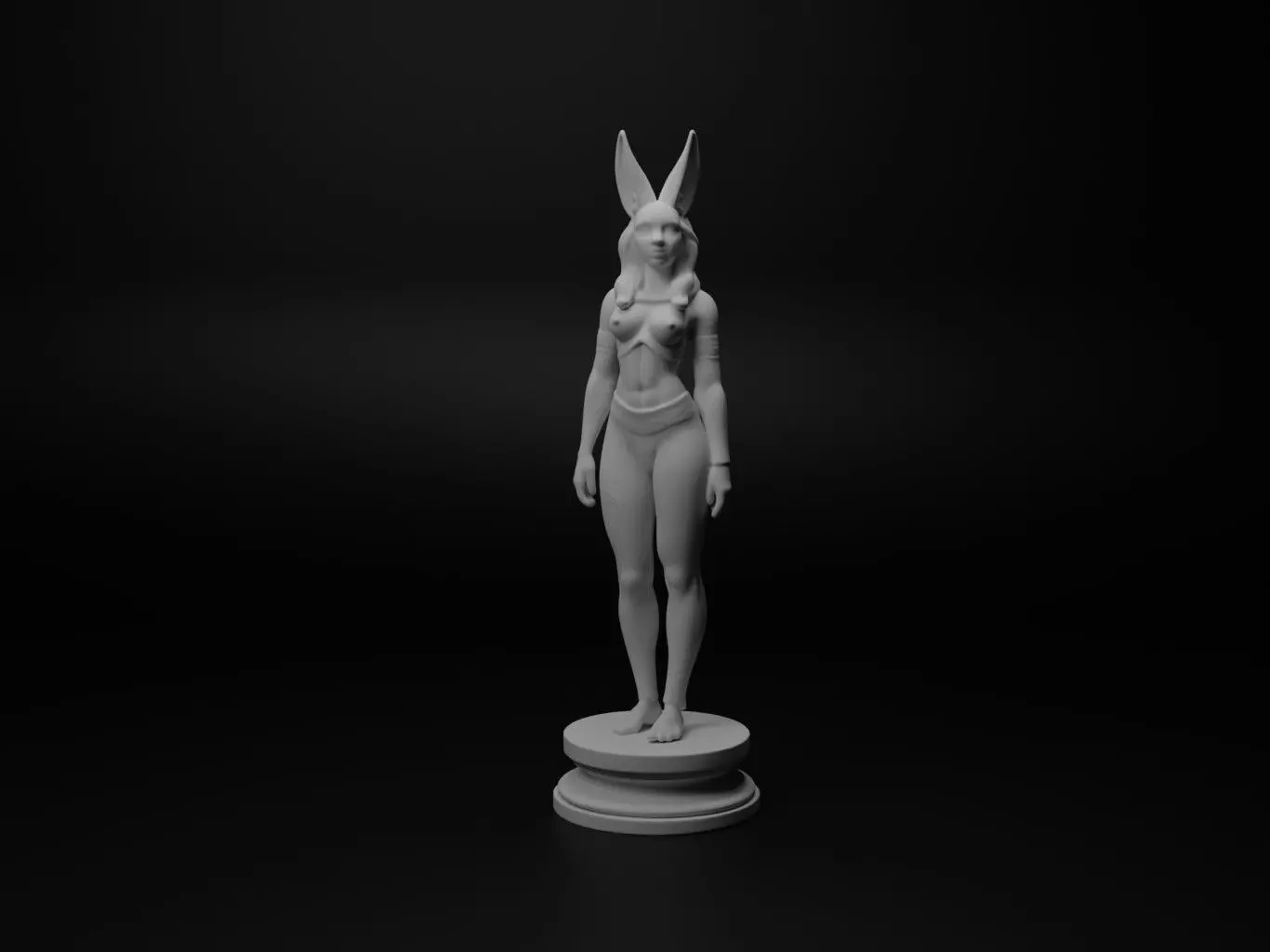 Bastet Bust Chess 3D print model_0