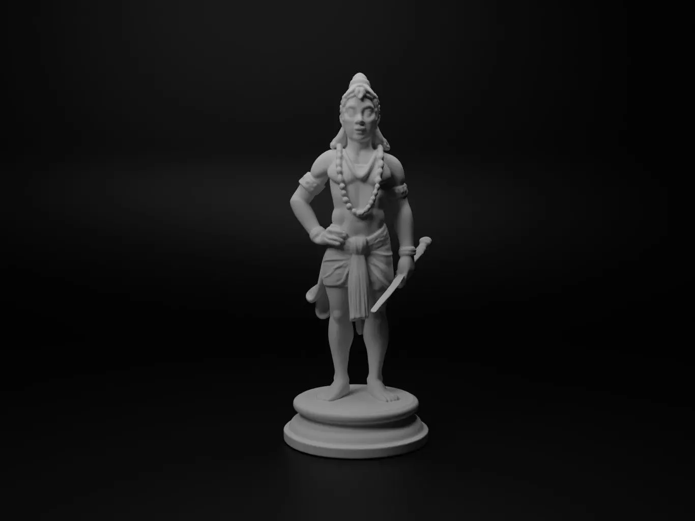 Brahma Bust Chess 3D print model_0