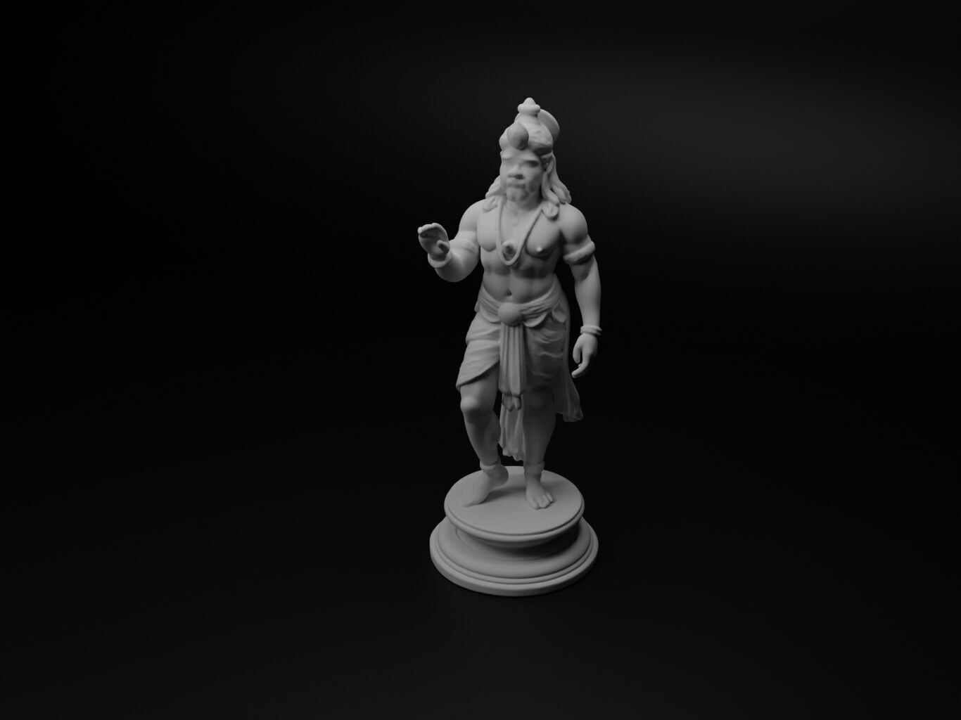Brahma Bust Chess 3D print model_1