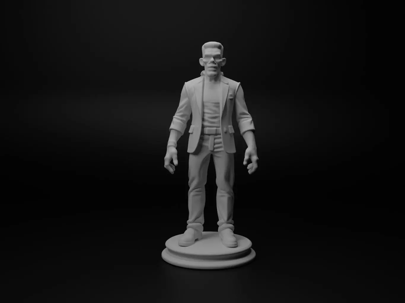 Frankensteins monster Bust Chess 3D print model