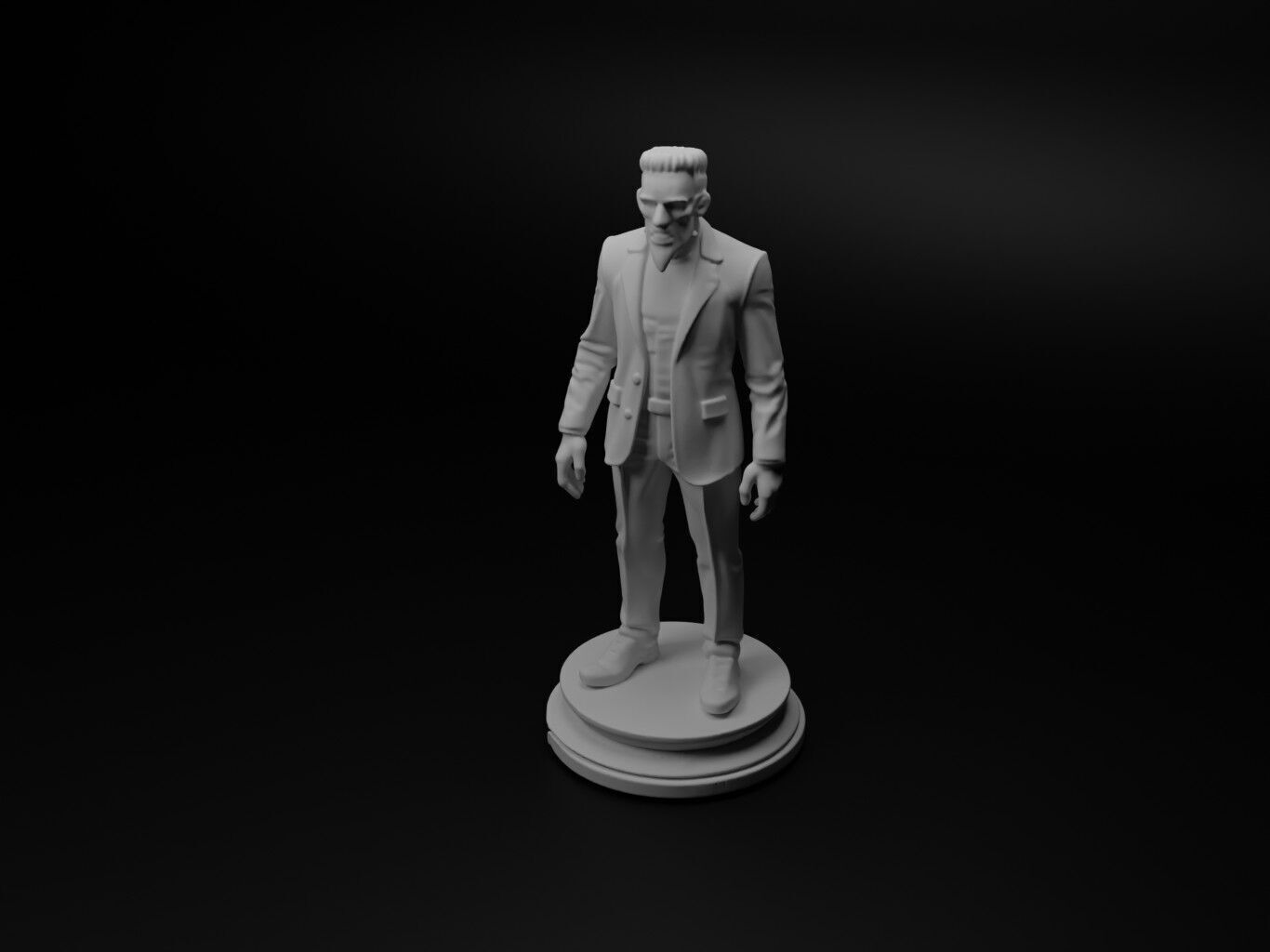 Frankensteins monster Bust Chess 3D print model_1