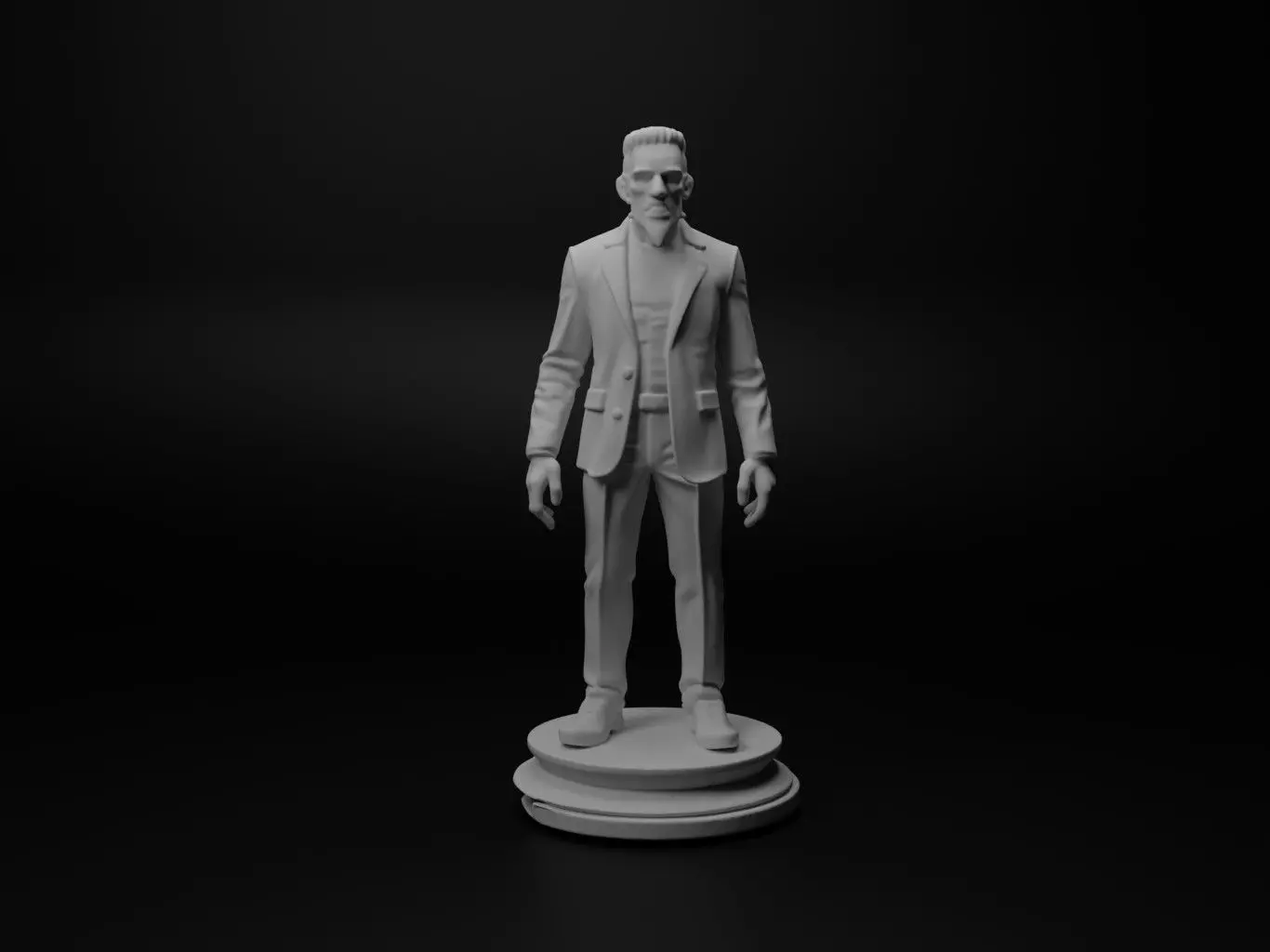 Frankensteins monster Bust Chess 3D print model_0