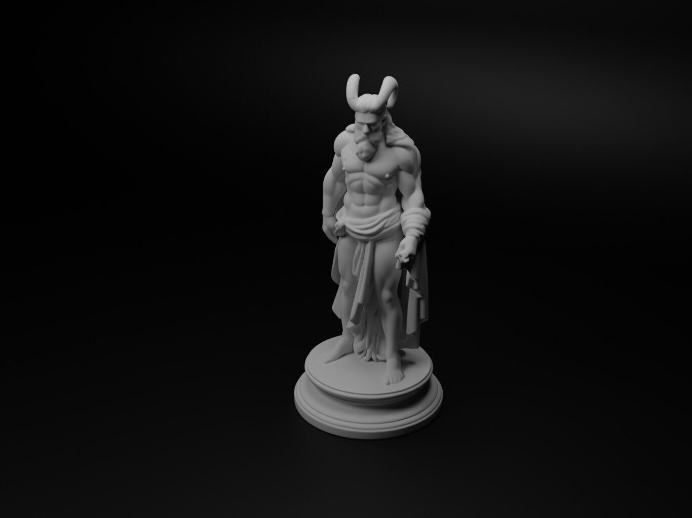Hades Bust Chess 3D print model_1