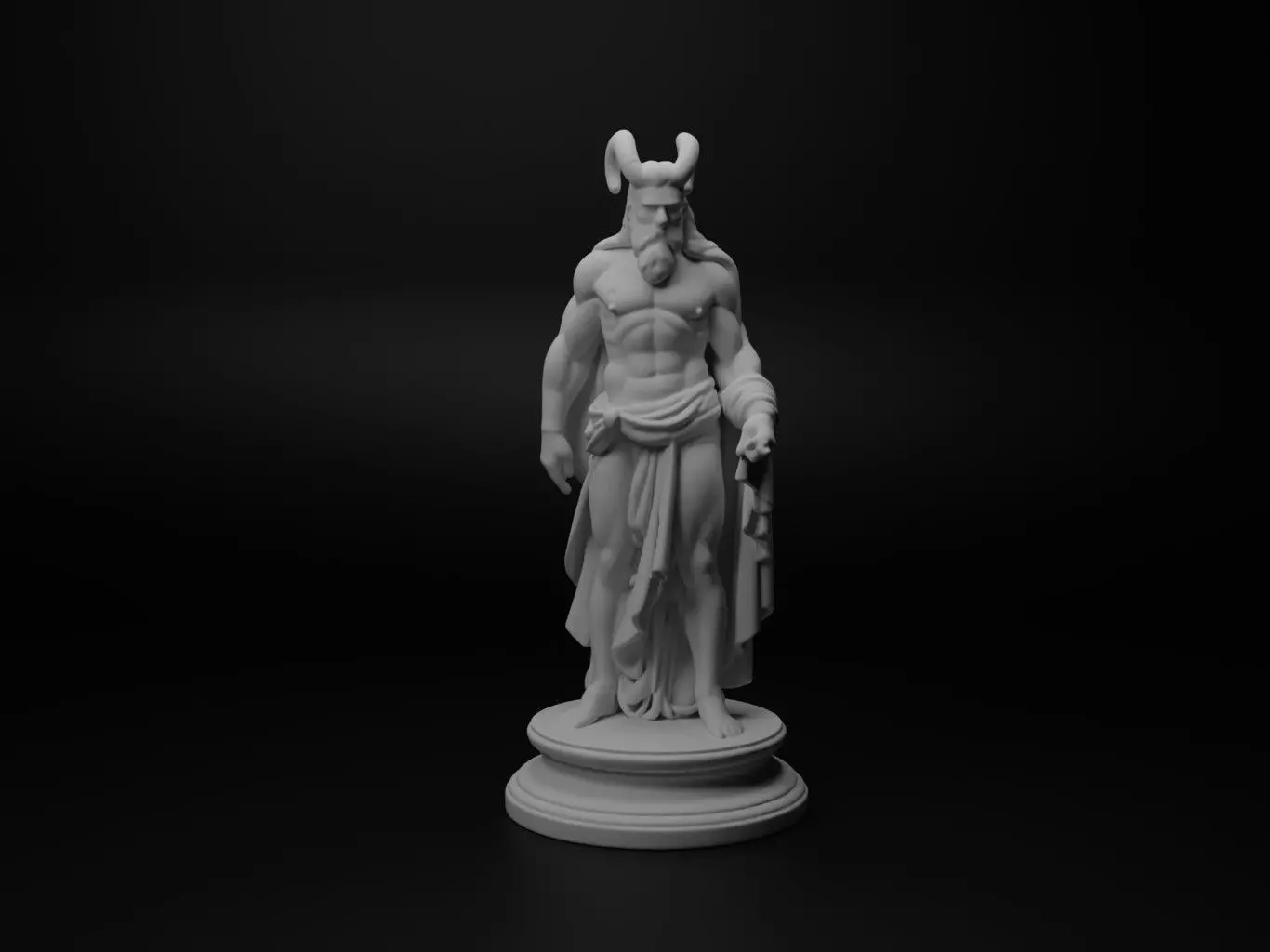 Hades Bust Chess 3D print model_0