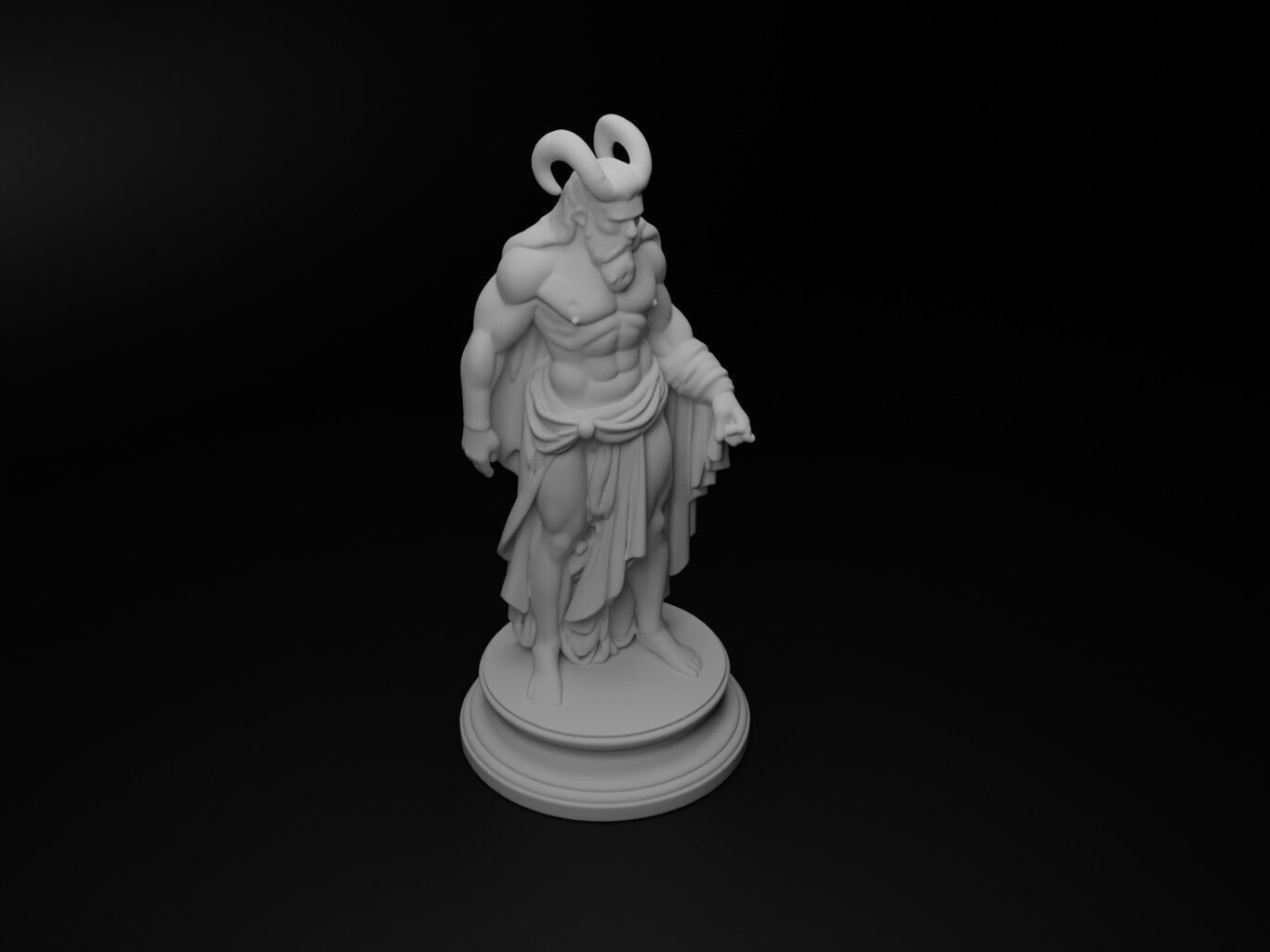 Hades Bust Chess 3D print model_2