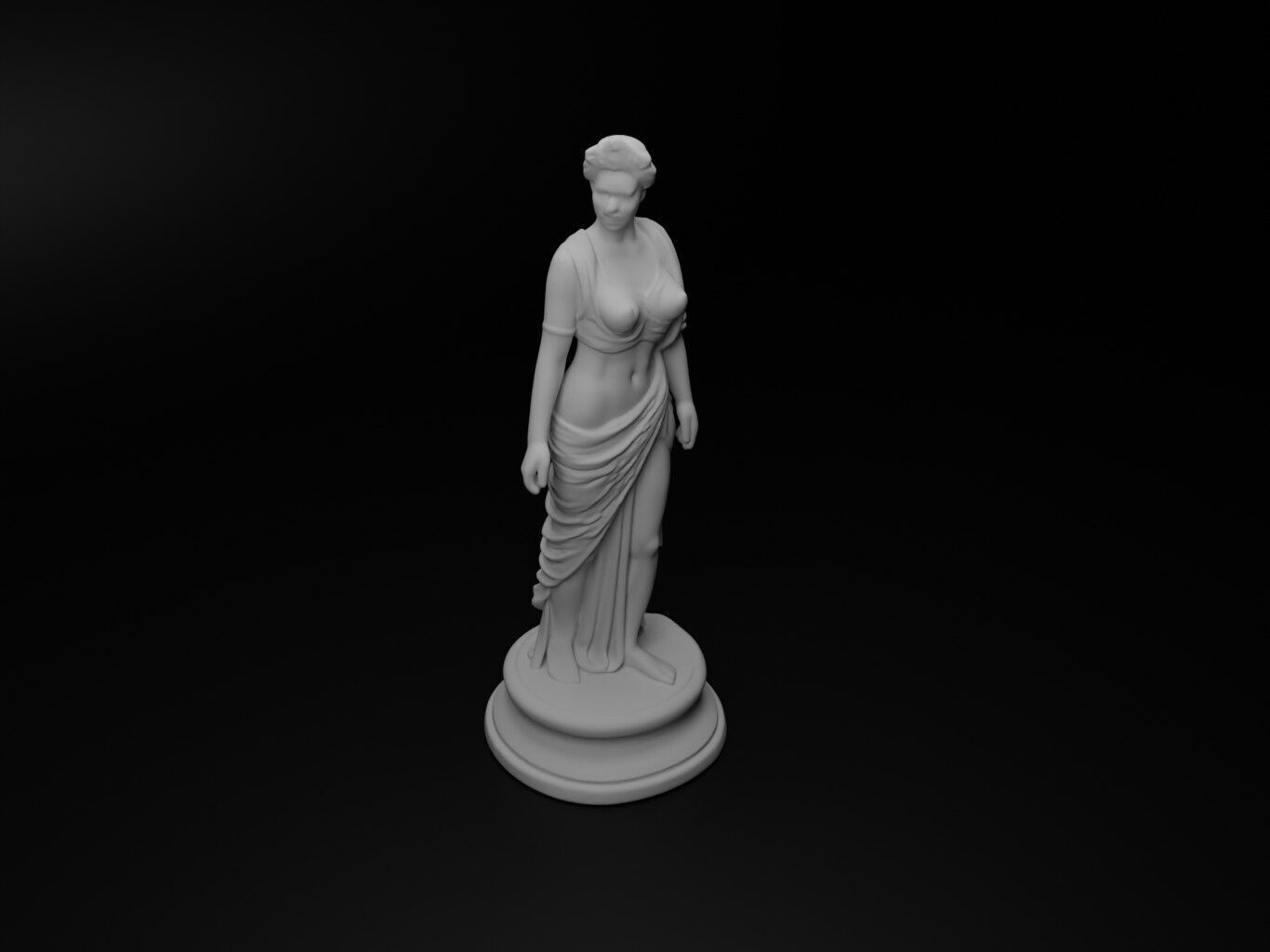 Hera Bust Chess 3D print model_2