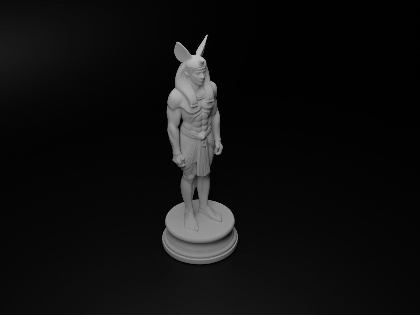 Horus Bust Chess 3D print model_2