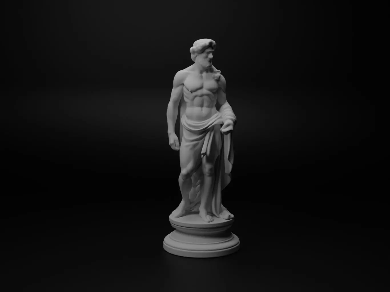Jupiter Bust Chess 3D print model_0
