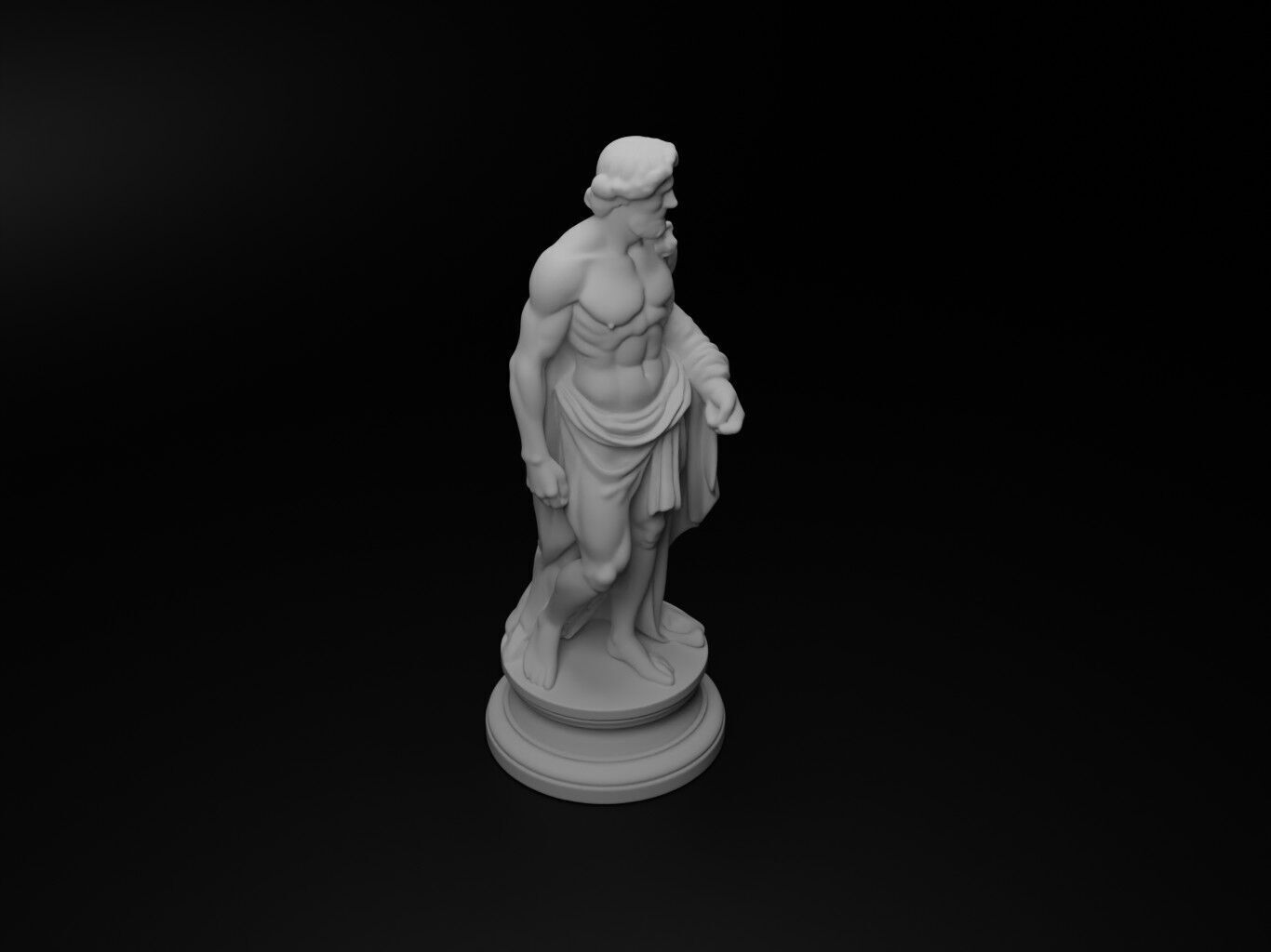 Jupiter Bust Chess 3D print model_2