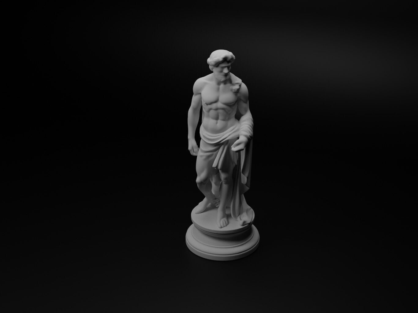 Jupiter Bust Chess 3D print model_1